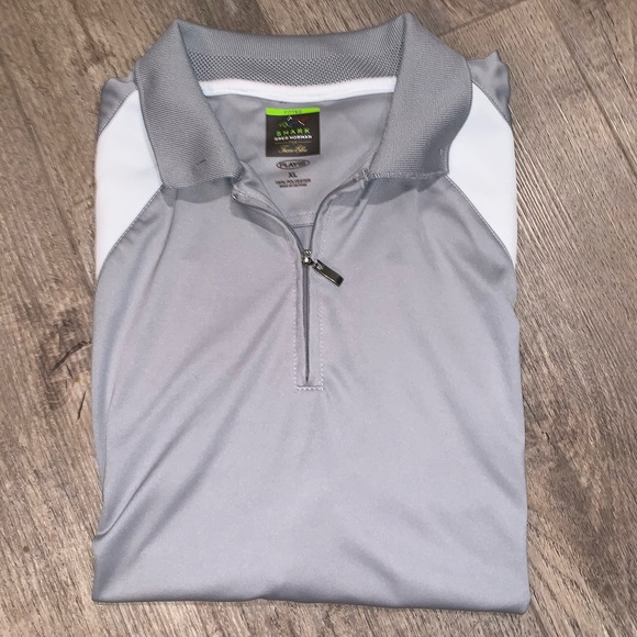 XL Greg Norman Tasso Elba 1/4 Zip Silver-White Top - Picture 3 of 4